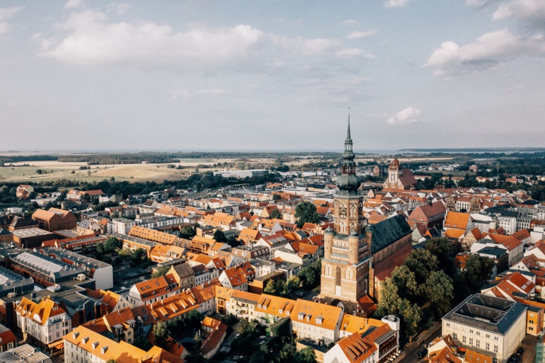 Luftaufnahme von Greifswald