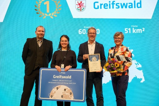 Greifswald gewinnt 1. Platz bei Kommune bewegt Welt 2024