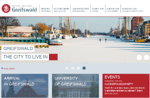 Startseite englisch © Pressestelle Start des englischen Internetauftritts der Stadt Greifswald am 25. Januar 2017