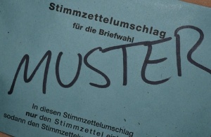 Stimmzettel Briefwahl Bundestagswahl © Pressestelle Briefwahlumschlag für Bundestagswahl 2017