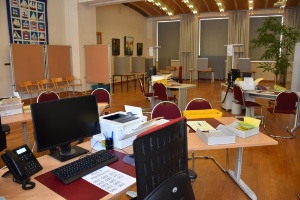 das Briefwahlbüro ist bereits eingerichtet, Foto Pressestelle (4) © Pressestelle Das Briefwahllokal im Rathaus ist eingerichtet