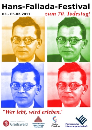 Plakat Hans-Fallada-Festival © Pommersche Literaturgesellschaft Plakat zum Hans-Fallada-Festival 2017