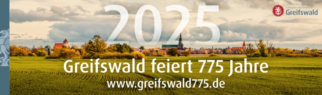Bauzaunbanner Stadtjubiläum 1920px © Universitäts- und Hansestadt Greifswald Header Stadtjubiläum 775 Jahre Greifswald